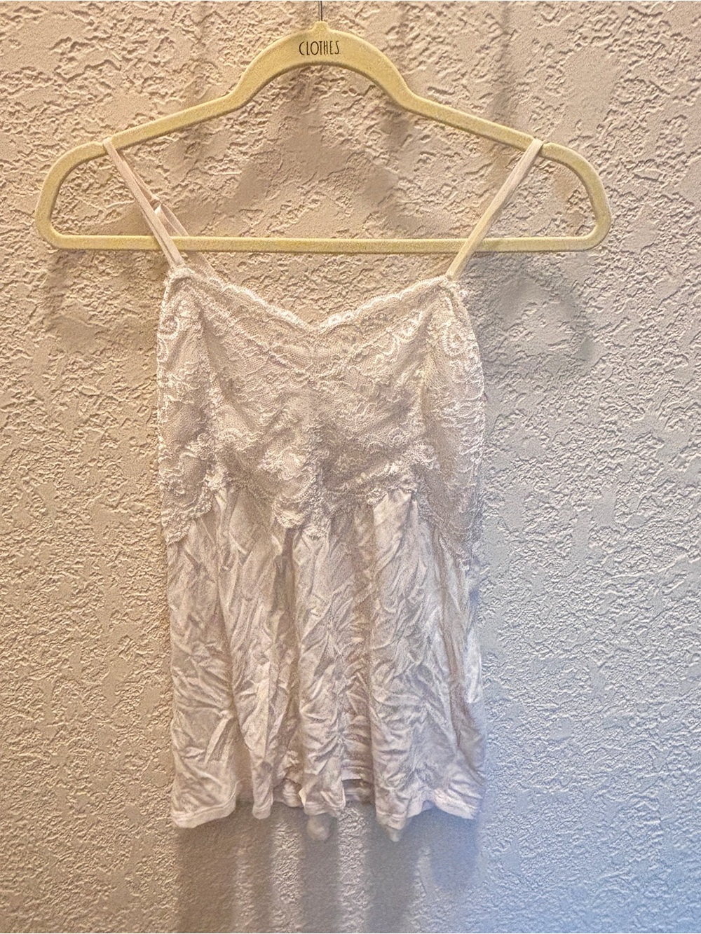 Vintage FP delicate lace trim camisole top size M